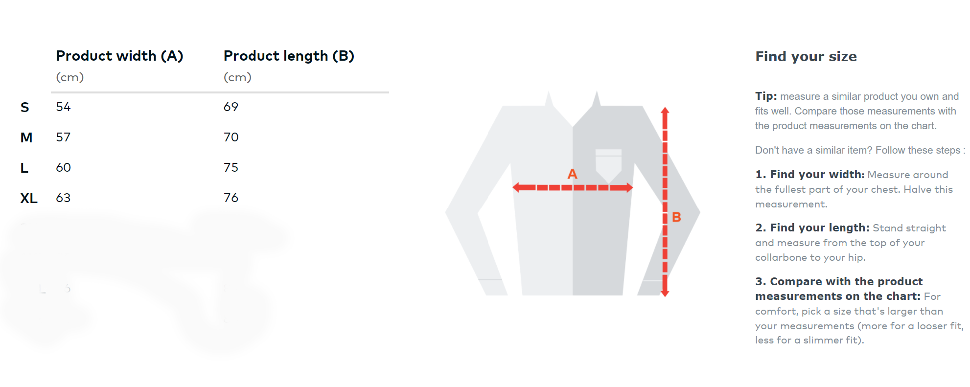 VEST-SIZE CHART