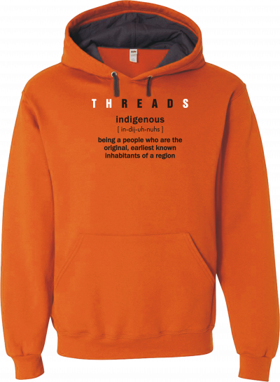 HOODIE-ORANGE-INDIGENOUS