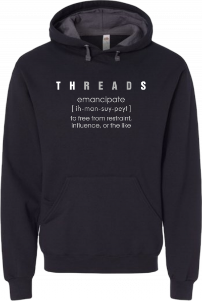 HOODIE-EMANCIPATE-BLACK